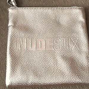 Nudestix gold cosmetics pouch